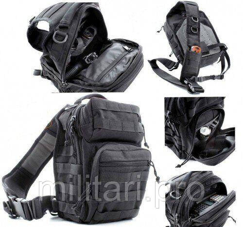 ОДНОЛЯМОЧНЫЙ РЮКЗАК MIL-TEC ONE STRAP ASSAULT PACK SM" ОТ STURM MIL-TEC Art#14059102. Черный