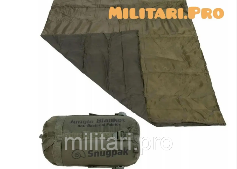 Купити - Термо-антибактеріальна ковдра (одіяло) Snugpak JUNGLE BLANKET 9224 Olive. Оригінал. 700г. 15*15см.