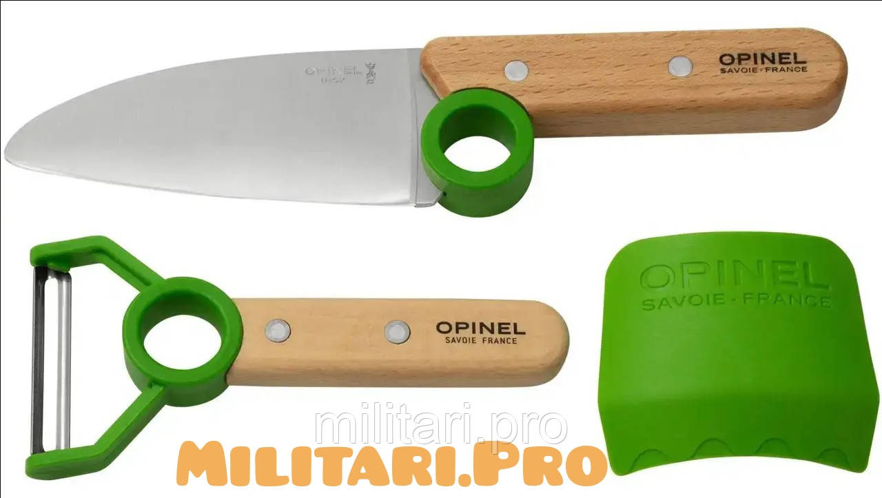 Набір кухонних ножів Le Petit Chef Opinel  Green, арт. 002577. Оригінал. Франція.