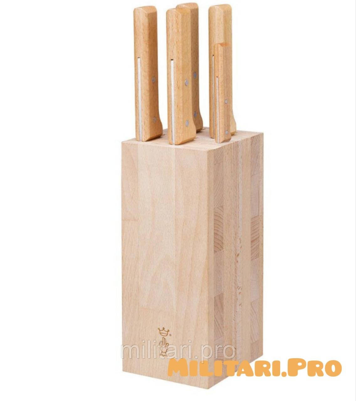 Набор поварских ножей Opinel Parallele 5pcs Set with Block. Art. 002402. Оригинал. Франция.