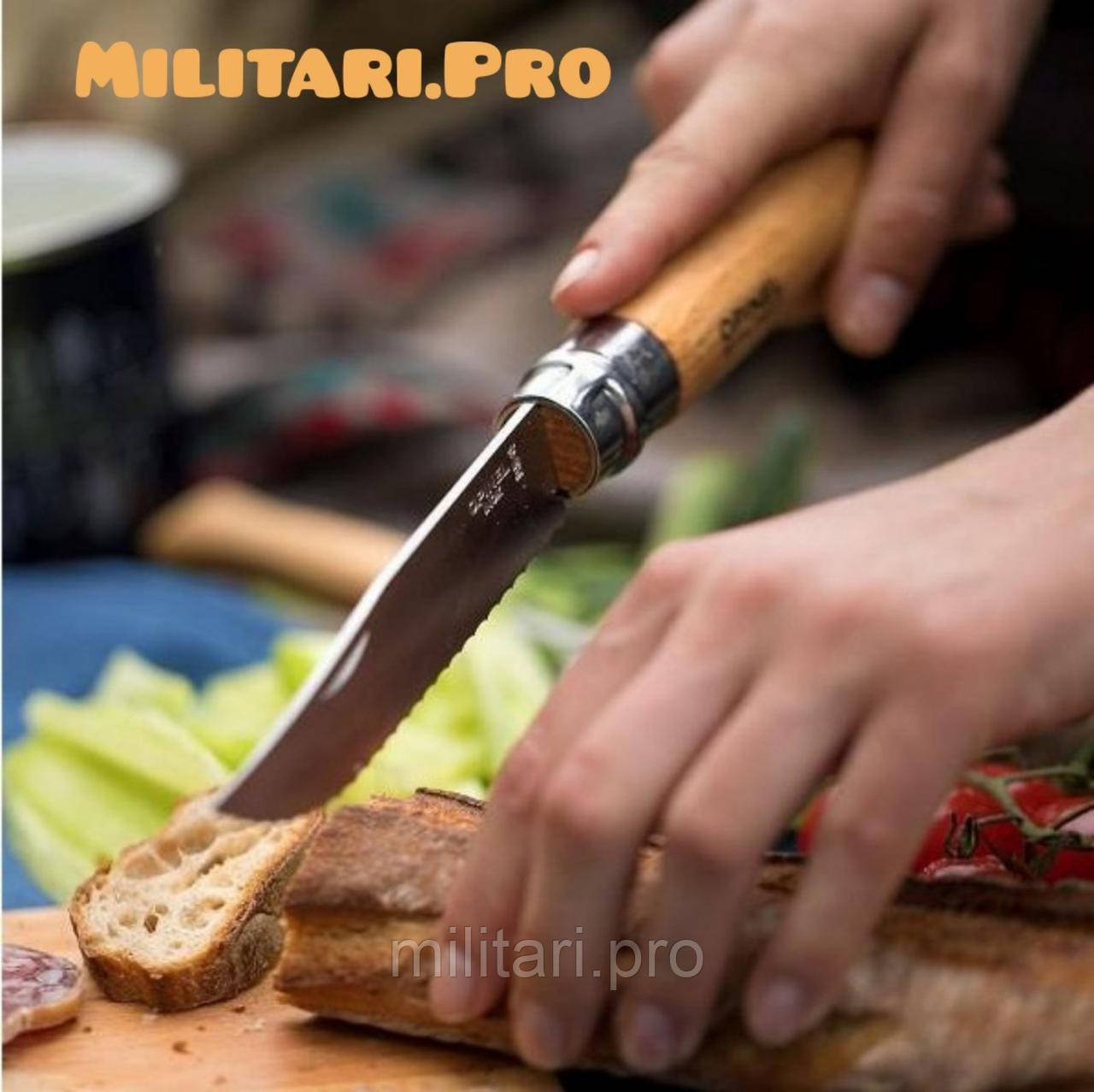 Складной нож Opinel №12 Inox Natural Serrated Camp Art. 002441. Сирейтор. Оригинал. Франция.