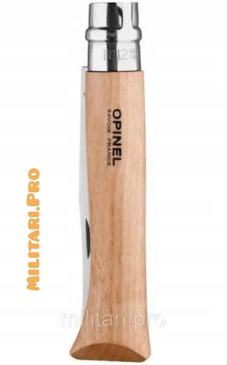 Складний ніж  Opinel №12  Inox Natural Serrated Camp Art. 002441. Сірейтор. Оригінал.Франція.