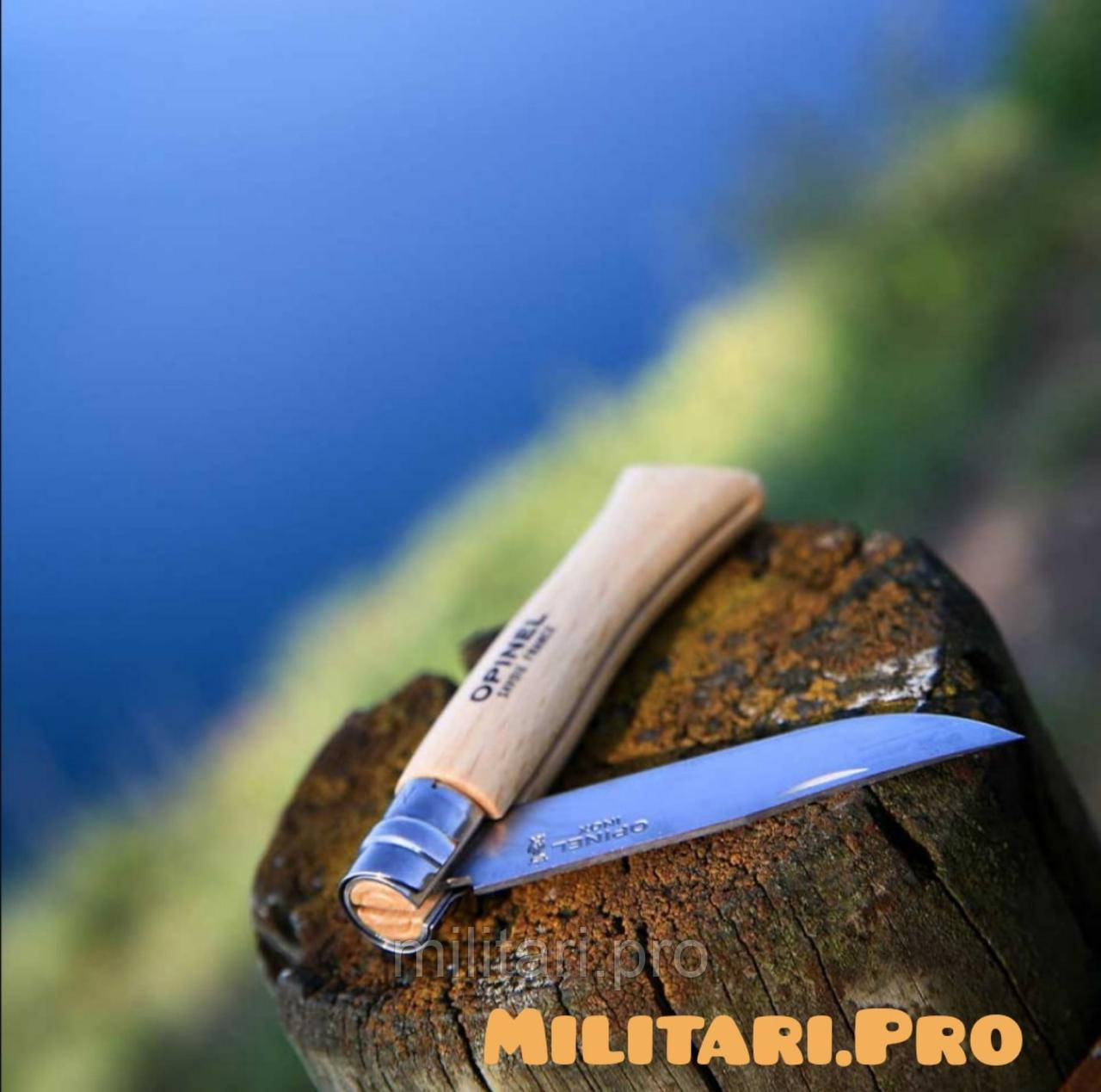 Ніж складний Opinel Inox Natural №10. Blister. Art. 001255. Нерж. сталь. Оригінал. Франція.