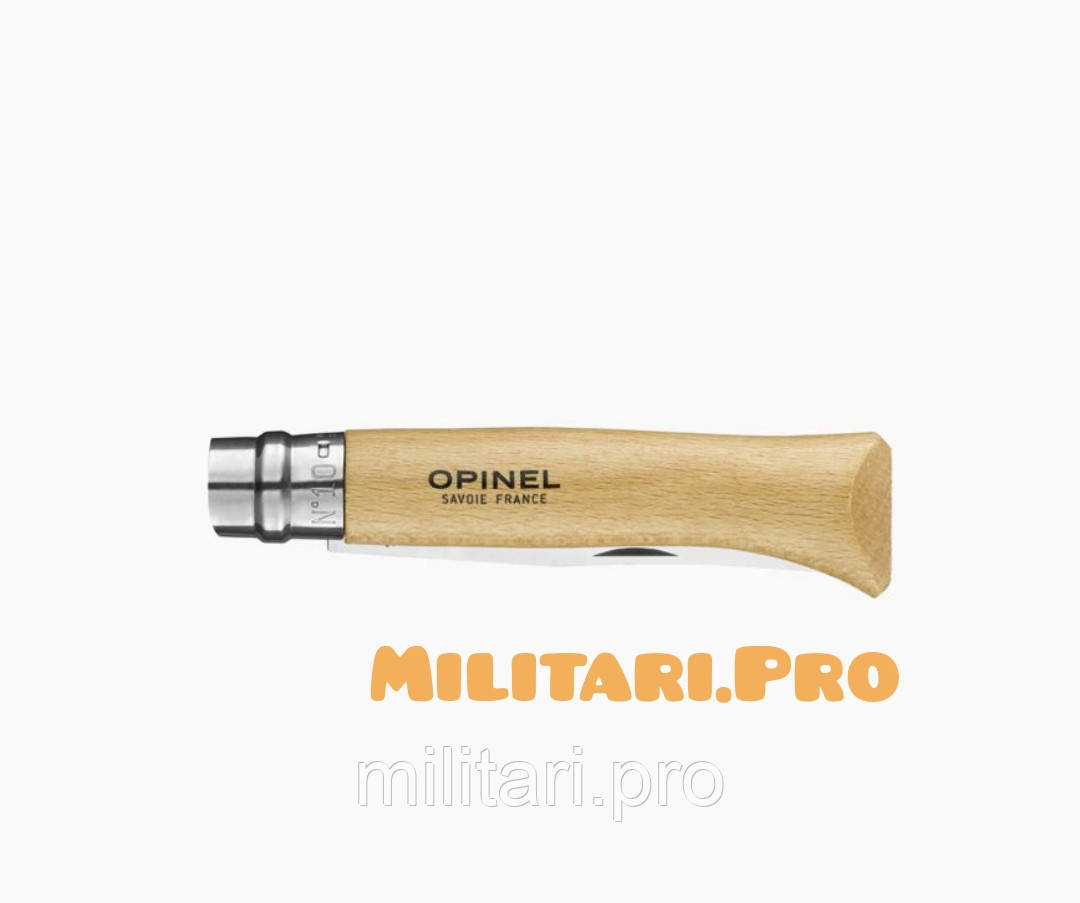 Ніж складний Opinel Inox Natural №10. Blister. Art. 001255. Нерж. сталь. Оригінал. Франція.