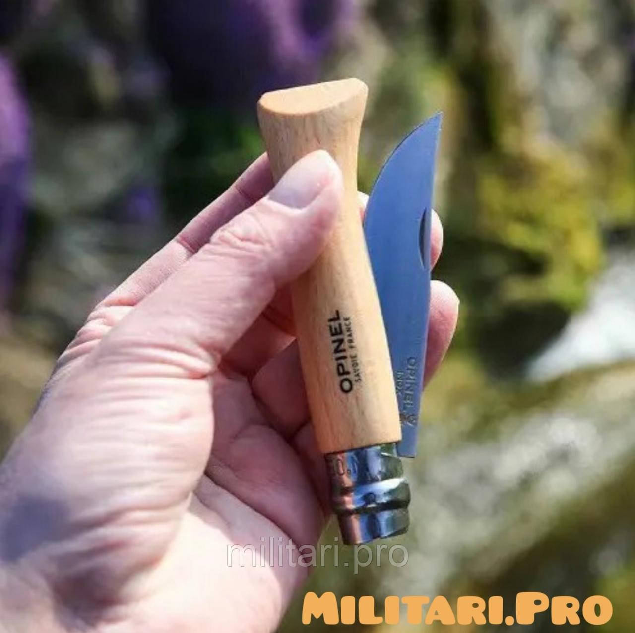 Складной нож Opinel Inox Natural №.9 Art. 001083. Нерж. сталь. Подлинник. Франция.