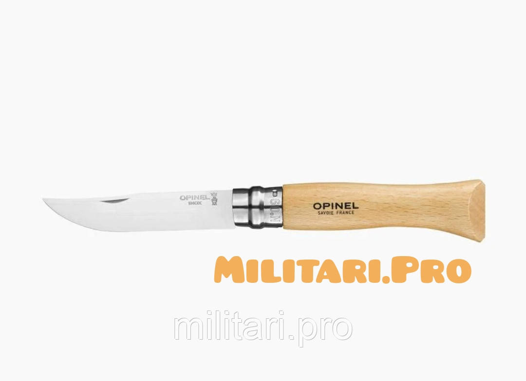 Складной нож Opinel Inox Natural №.9 Art. 001083. Нерж. сталь. Подлинник. Франция.