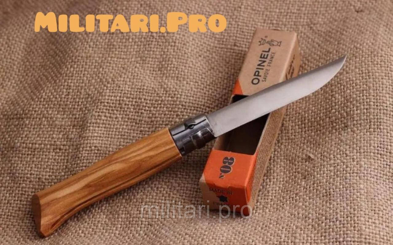 Нож складной Opinel Inox Olive №08 Art. 002020. Оливка. Подлинник. Франция.