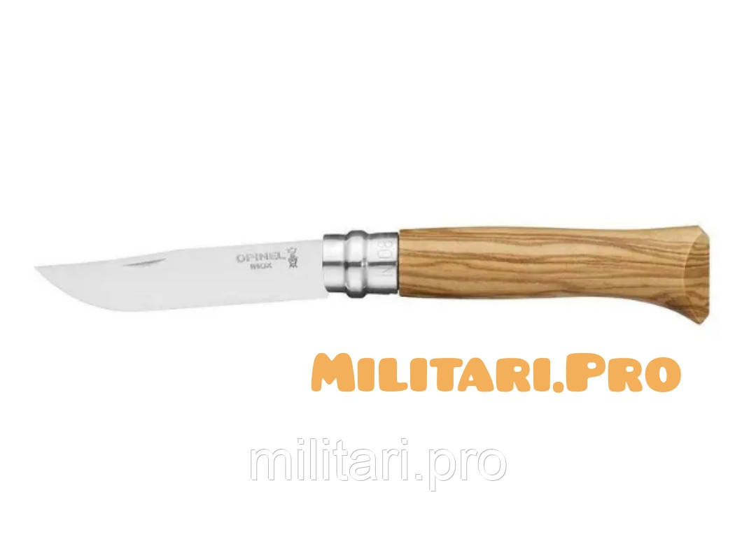 Нож складной Opinel Inox Olive №08 Art. 002020. Оливка. Подлинник. Франция.