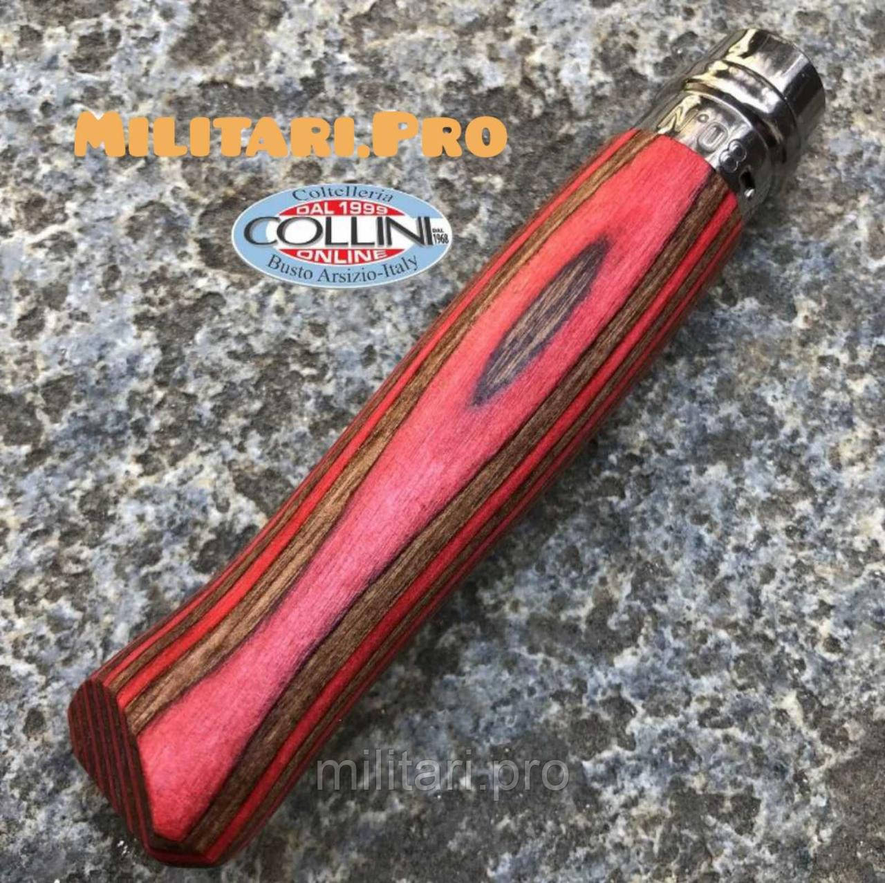 Нож складной Opinel Inox №08 Laminated Red. Art. 002390. Нерж. сталь. Подлинник. Франция.