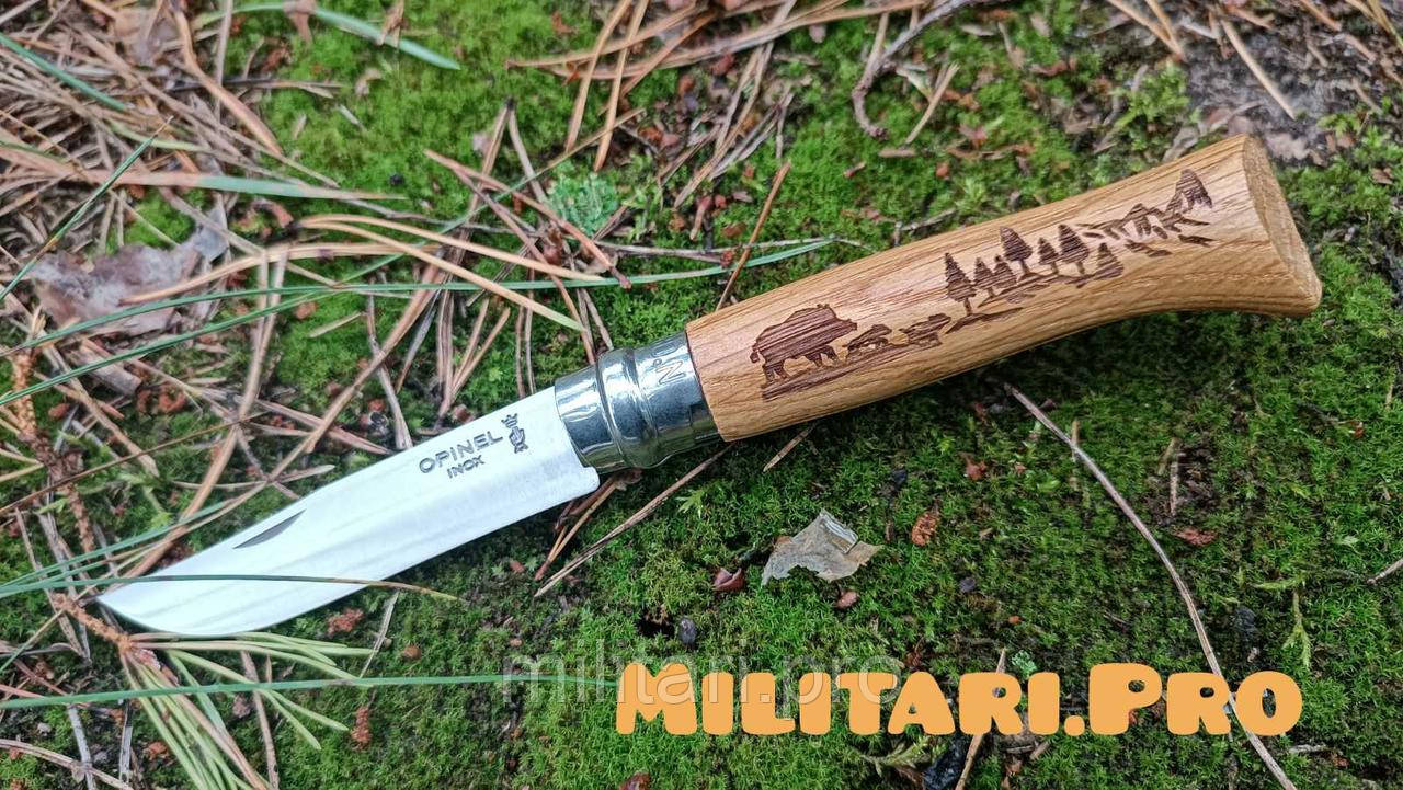 Ніж Opinel Inox Animalia Oak Boar No.08 Art.002331. Кабан. Франція. Оригінал.