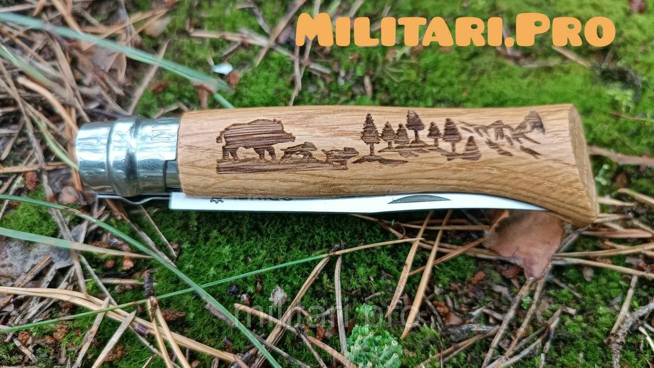 Ніж Opinel Inox Animalia Oak Boar No.08 Art.002331. Кабан. Франція. Оригінал.