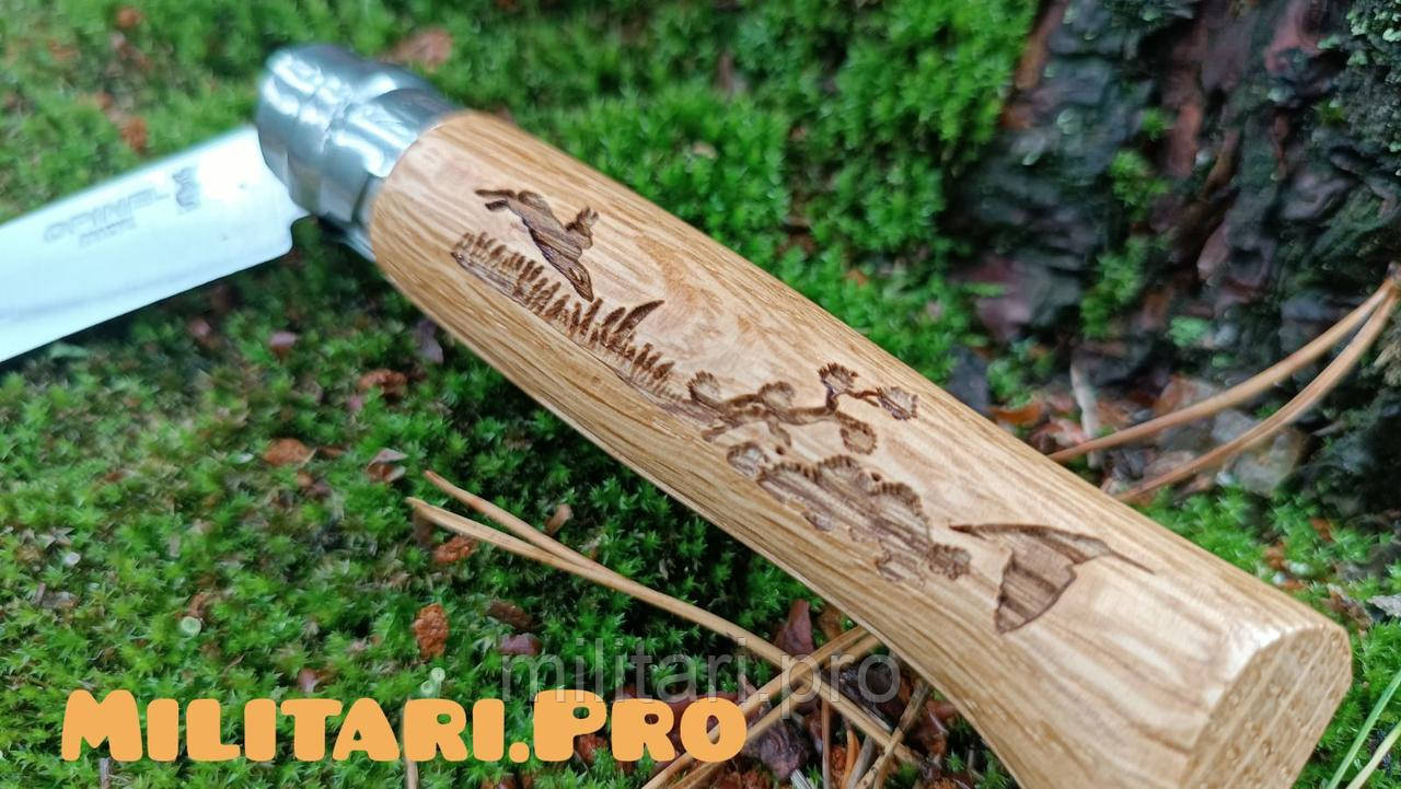 Ніж Opinel Animalia Oak №.08. VRI. Hare Art. 002333. Заєць. Оригінал. Франція.