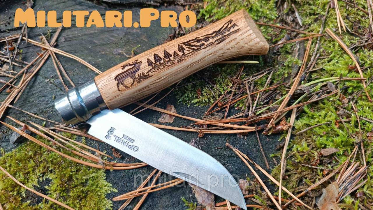 Нож Opinel Animalia №8 VRI. Дуб. Art. 002332. Олень. Франция. Оригинал