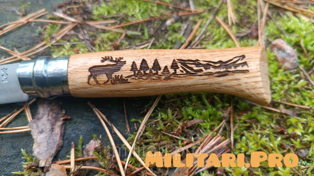 Нож Opinel Animalia №8 VRI. Дуб. Art. 002332. Олень. Франция. Оригинал