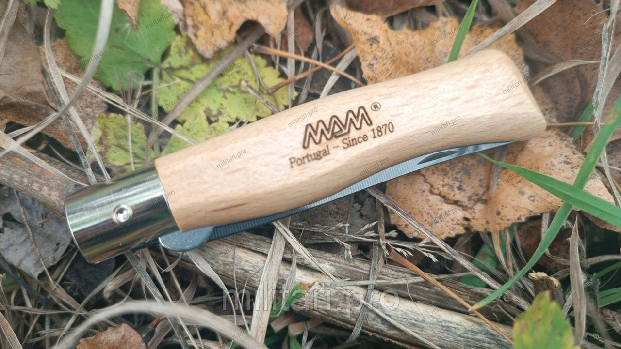 Складаний Ніж MAM Black Titanium. 90 mm. Beech Wood .Art. 2109. Португалія. Оригінал.