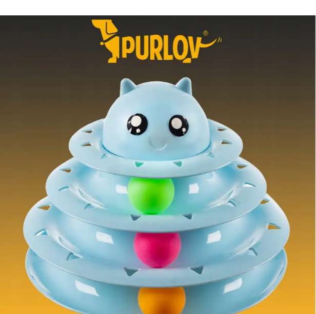 Интерактивная игрушка для кошек башня с шариками Purlov 21837. Польша.