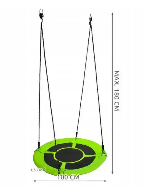 Гойдалка дитяча гніздо лелеки 100 см Malatec 23514. Польша