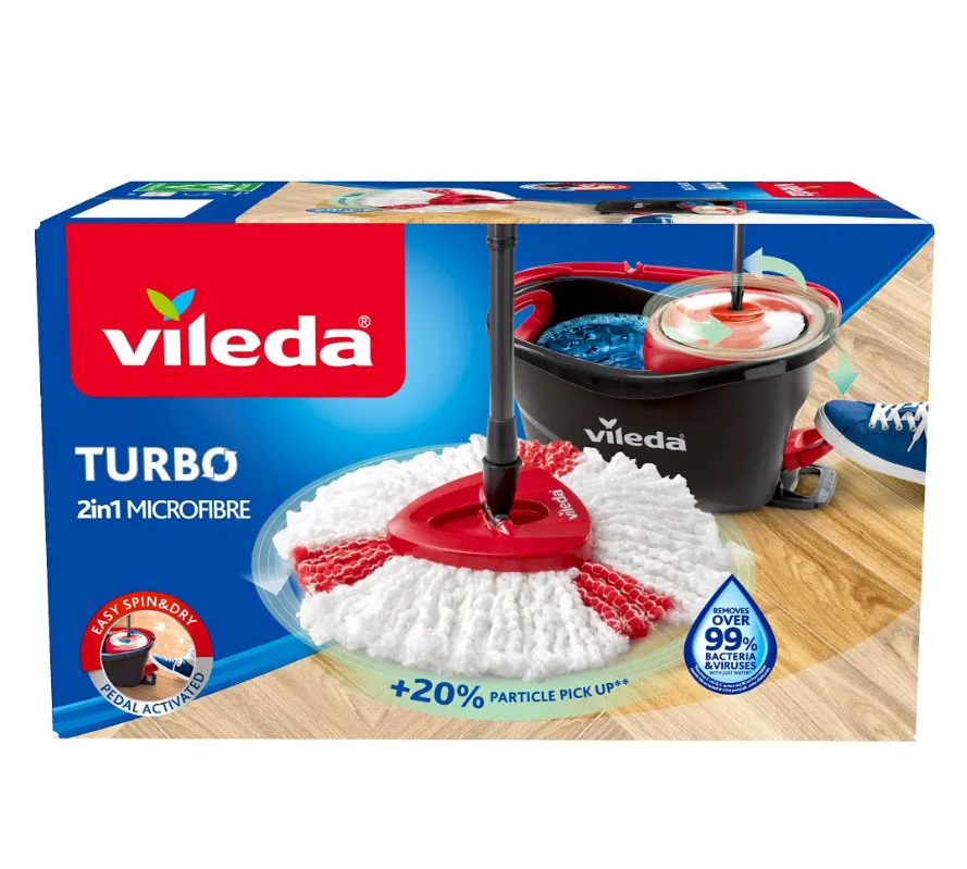 Набор для уборки Vileda TURBO 2in1 Microfibre (163422). Чехия.