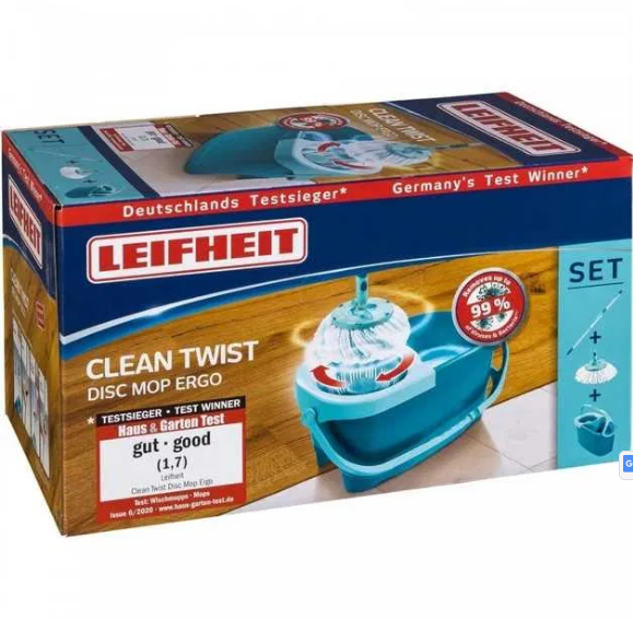 Набор ведро+швабра Leifheit CLEAN TWIST MOP SET COMPLETO. Art. 52101