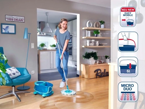 Набор для уборки Leifheit Clean Twist Disc Mop Ergo Mobile. Art. 52102.