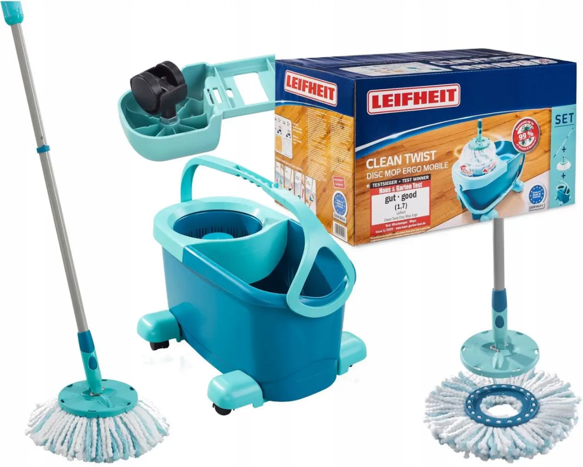 Набор для уборки Leifheit Clean Twist Disc Mop Ergo Mobile. Art. 52102.