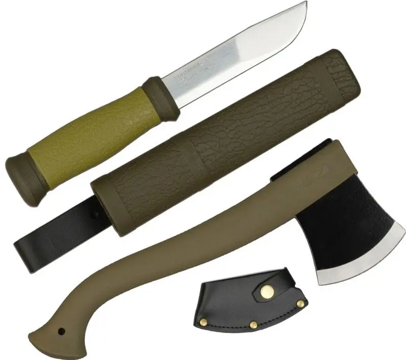 НАБІР (НІЖ + СОКИРА) MORAKNIV OUTDOOR KIT MG GREEN (1-2001)