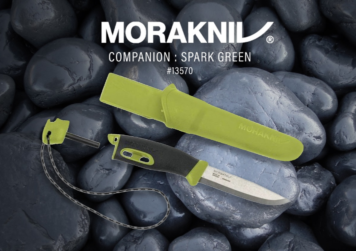 Ніж Morakniv Companion Spark Green (13570). З кресалом. Швеція.