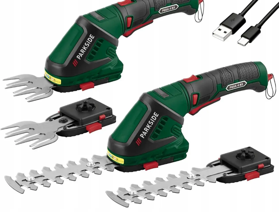 Акумуляторний кущоріз та тример Parkside 2in1 Cordless Combi-shear (PGSA 4 B3) . Німеччина.