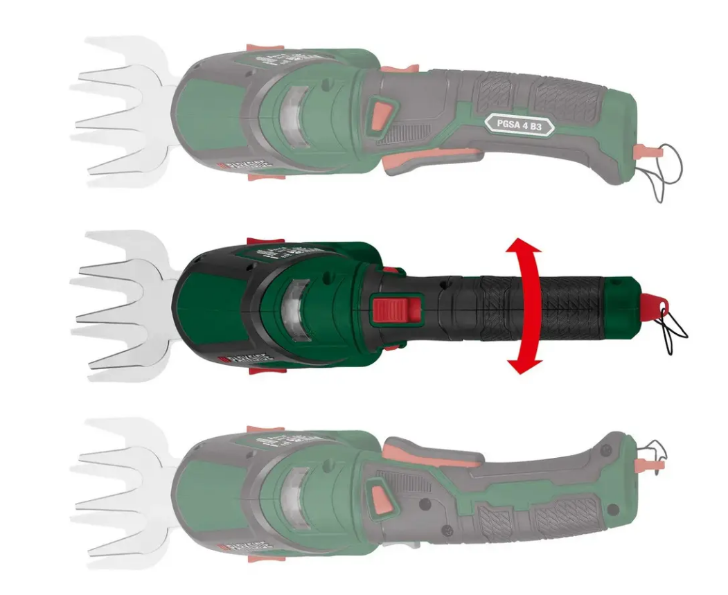 Акумуляторний кущоріз та тример Parkside 2in1 Cordless Combi-shear (PGSA 4 B3) . Німеччина.