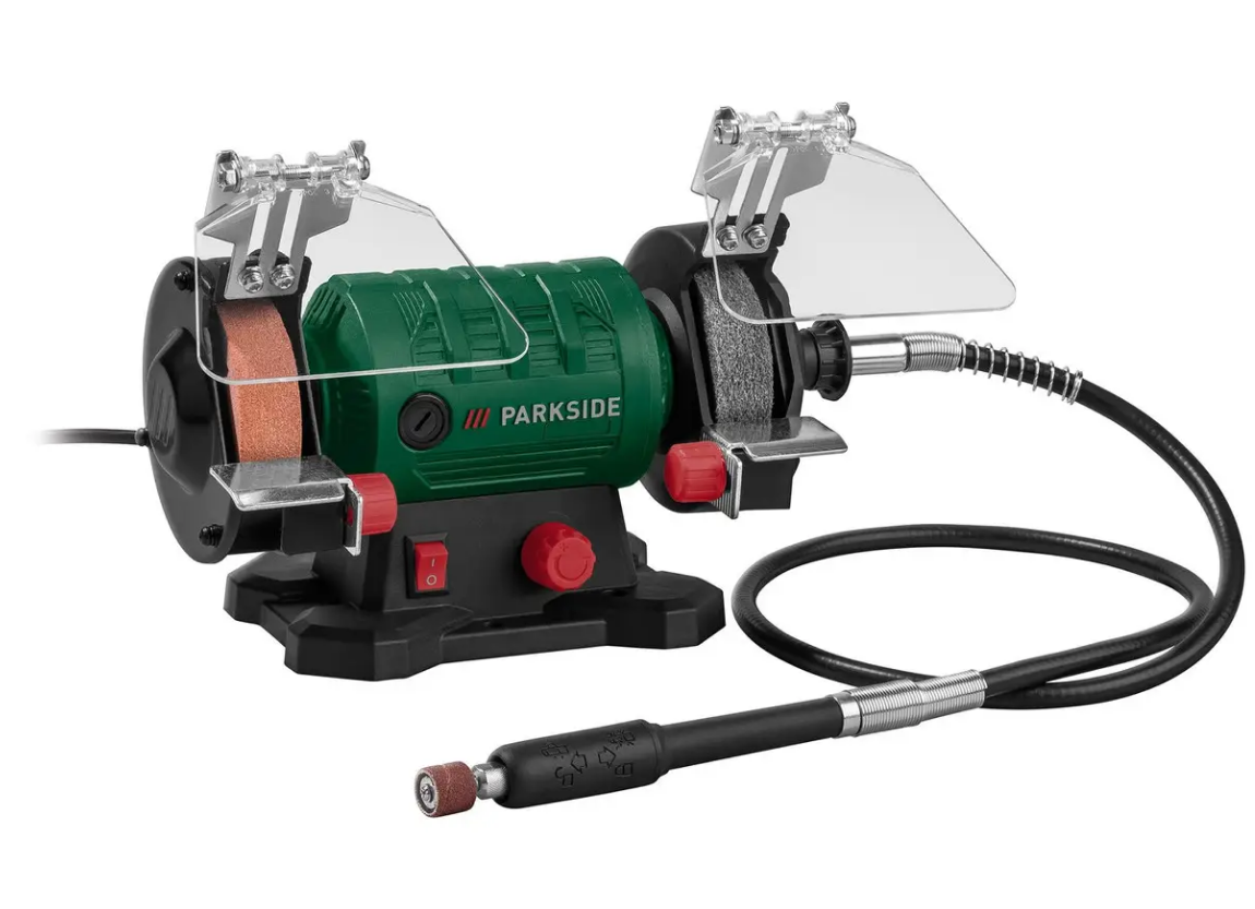 Точильно-шліфувальний верстат Parkside PDFW 120 B3. Гнучкий вал. Німеччина.