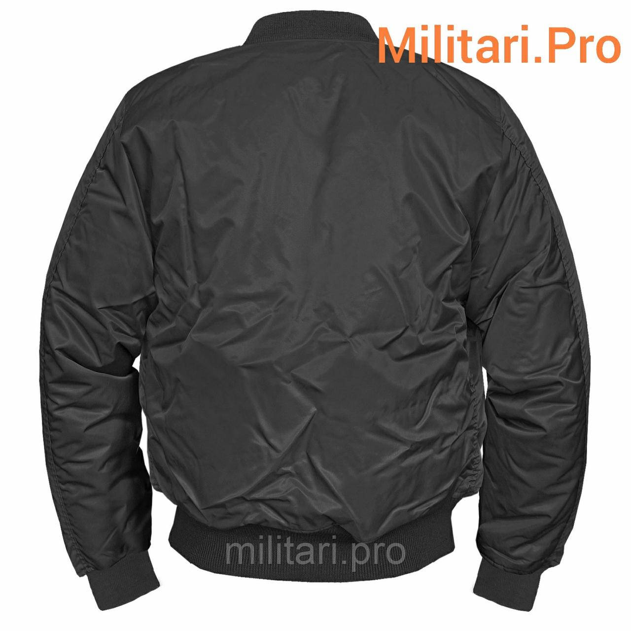 Куртка бомбер (літна) MA-1 чорний, Mil-Tec. Розміри: М;L; XL; XXL; XXXL. Німеччина. Art. Nr:10403002