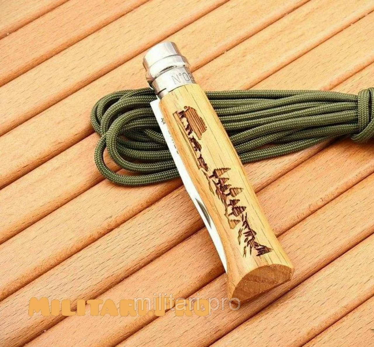 Складывающийся нож Opinel Inox Animalia Oak Boar No.08 Art.002331.  Кабан в горных лесах. Подлинник. Франция.
