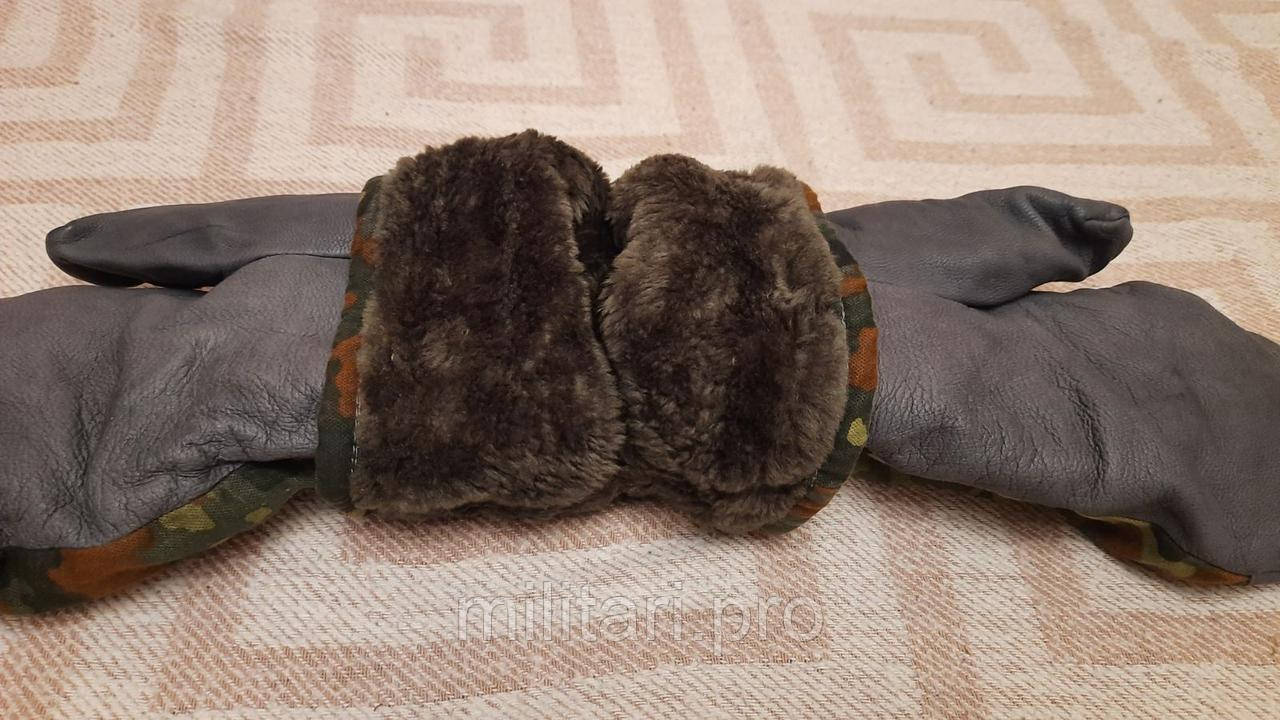 Рукавиці зимові флектарн армії Бундесвер. Шкіра-хутро. Легке бУ. Оригінал.