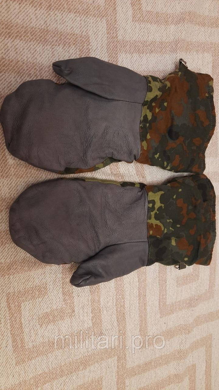 Рукавиці зимові флектарн армії Бундесвер. Шкіра-хутро. Легке бУ. Оригінал.