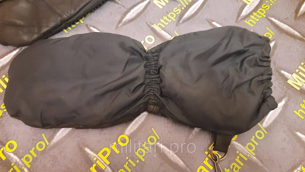 Рукавиці трьохпалі чорні зимові Unger и TEGO. Швейцарія. Хутро +шкіра. Легеньке Б/У. Розмір - М. Оригінал.