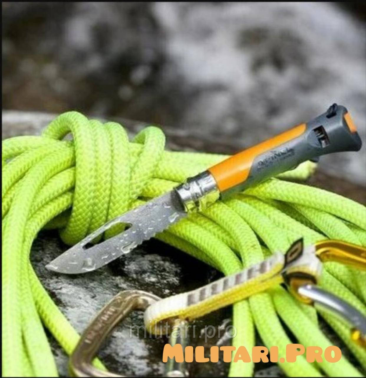 Нож Opinel Outdoor №8 001577 в оранжевом цвете. Со свистком. Подлинник. Франция.