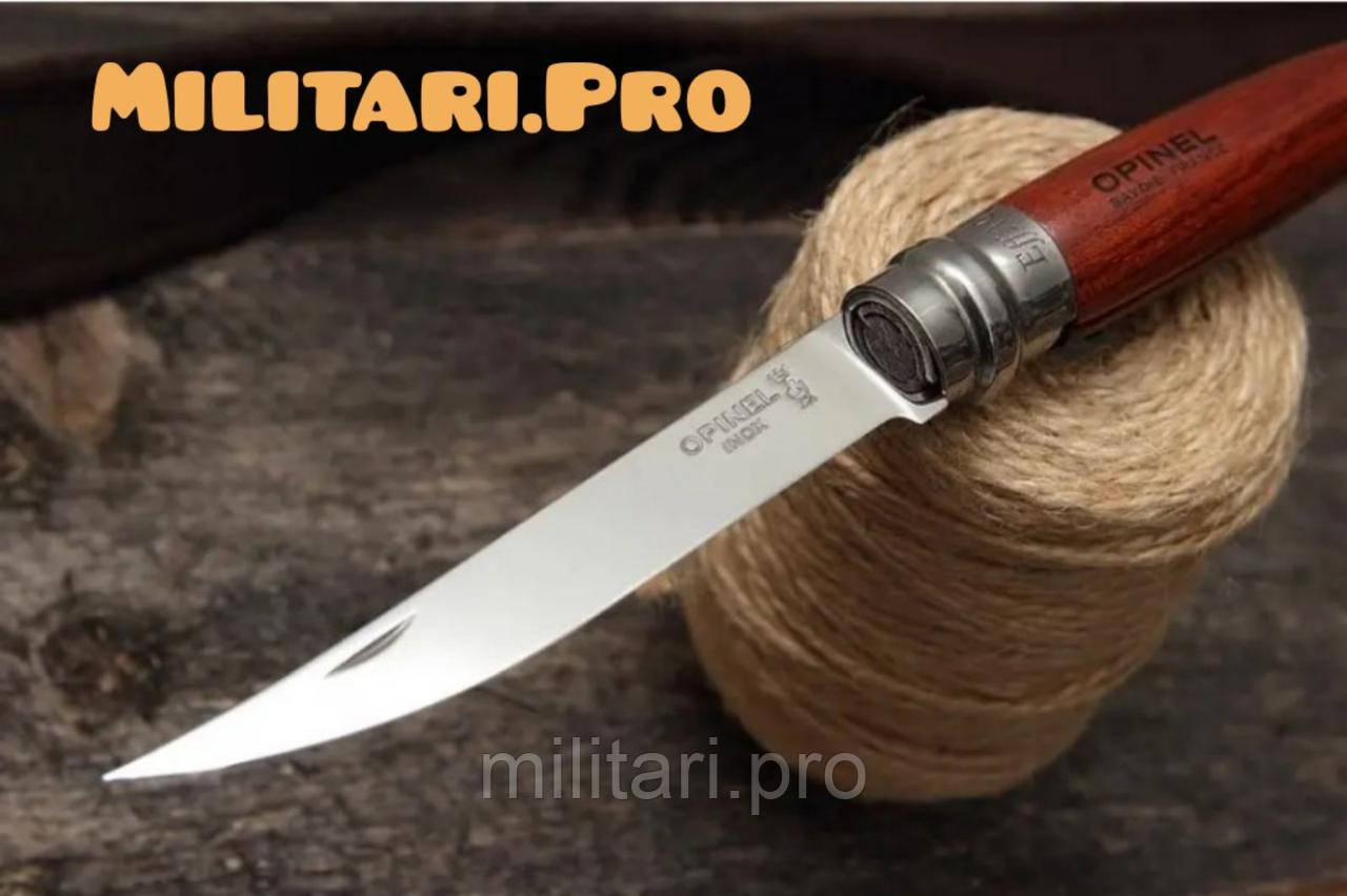 Филейный складной нож Opinel Inox Slim Bubinga No.10 Art. 000013. Оригинал. Франция.