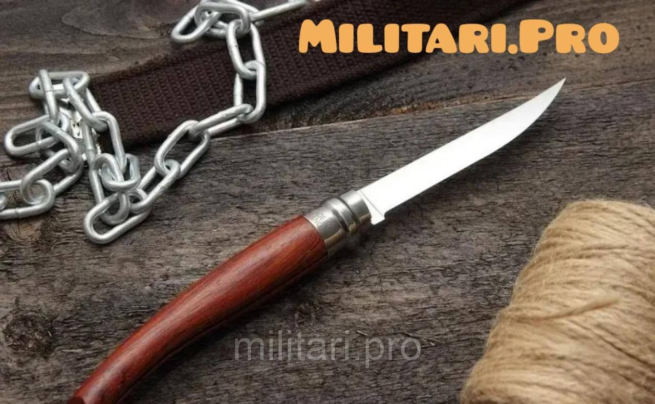 Филейный складной нож Opinel Inox Slim Bubinga No.10 Art. 000013. Оригинал. Франция.