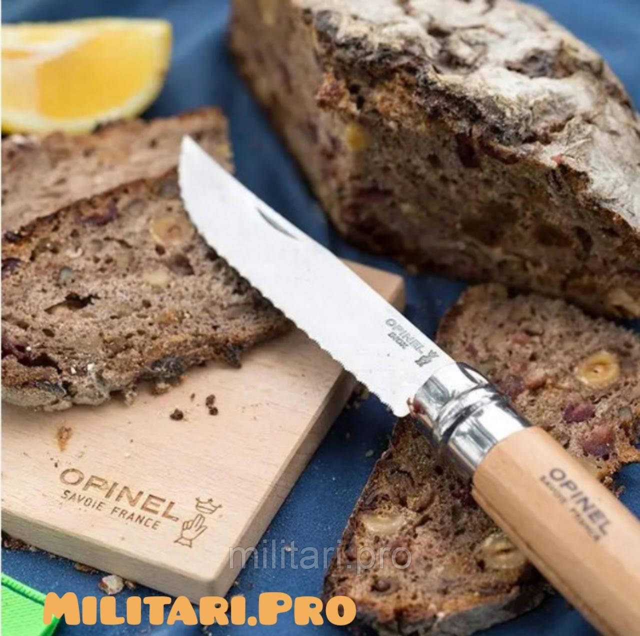 Складной нож Opinel №12 Inox Natural Serrated Camp Art. 002441. Сирейтор. Оригинал. Франция.
