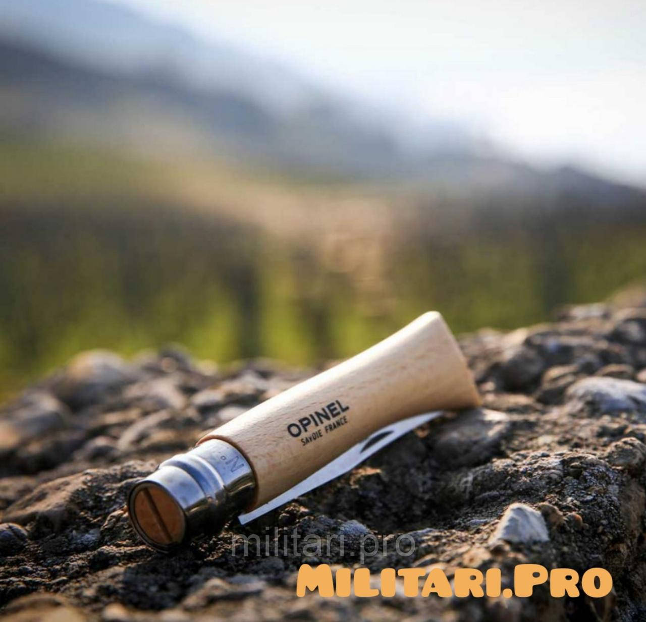 Нож складной Opinel Inox Natural №10. Blister. Art. 001255. Нерж. сталь. Подлинник. Франция.
