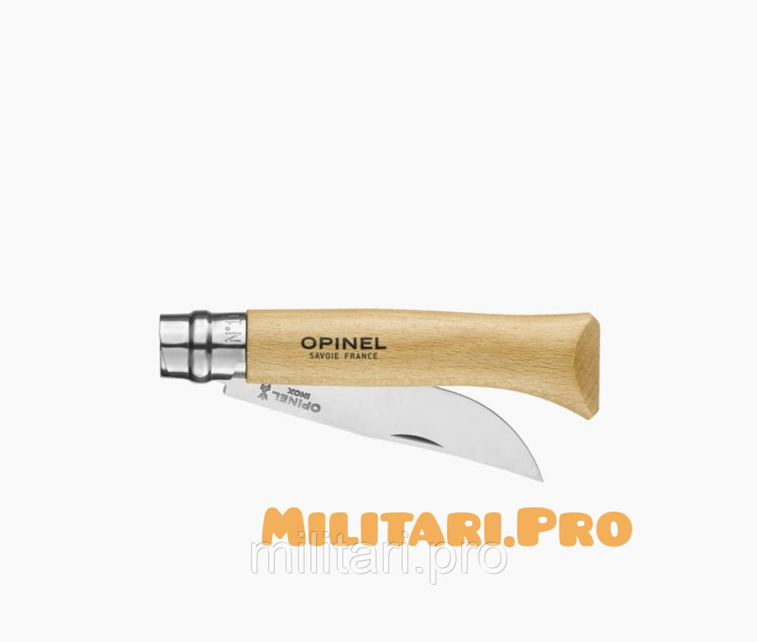 Нож складной Opinel Inox Natural №10. Blister. Art. 001255. Нерж. сталь. Подлинник. Франция.