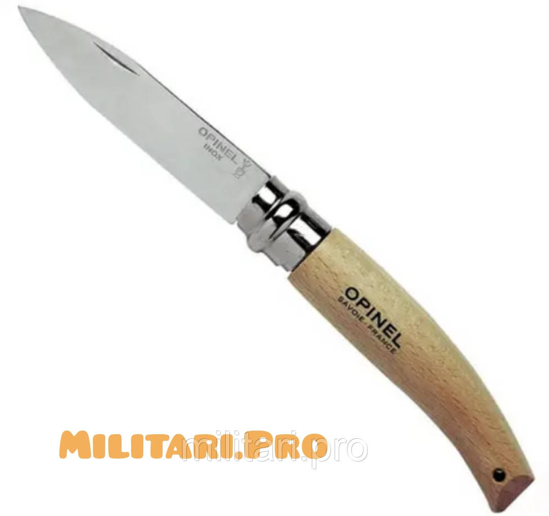 Нож складной Opinel Inox Jardin blister №08. Art. 001216. Нерж. сталь. Подлинник. Франция.