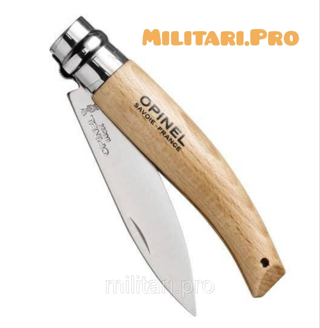 Нож складной Opinel Inox Jardin blister №08. Art. 001216. Нерж. сталь. Подлинник. Франция.