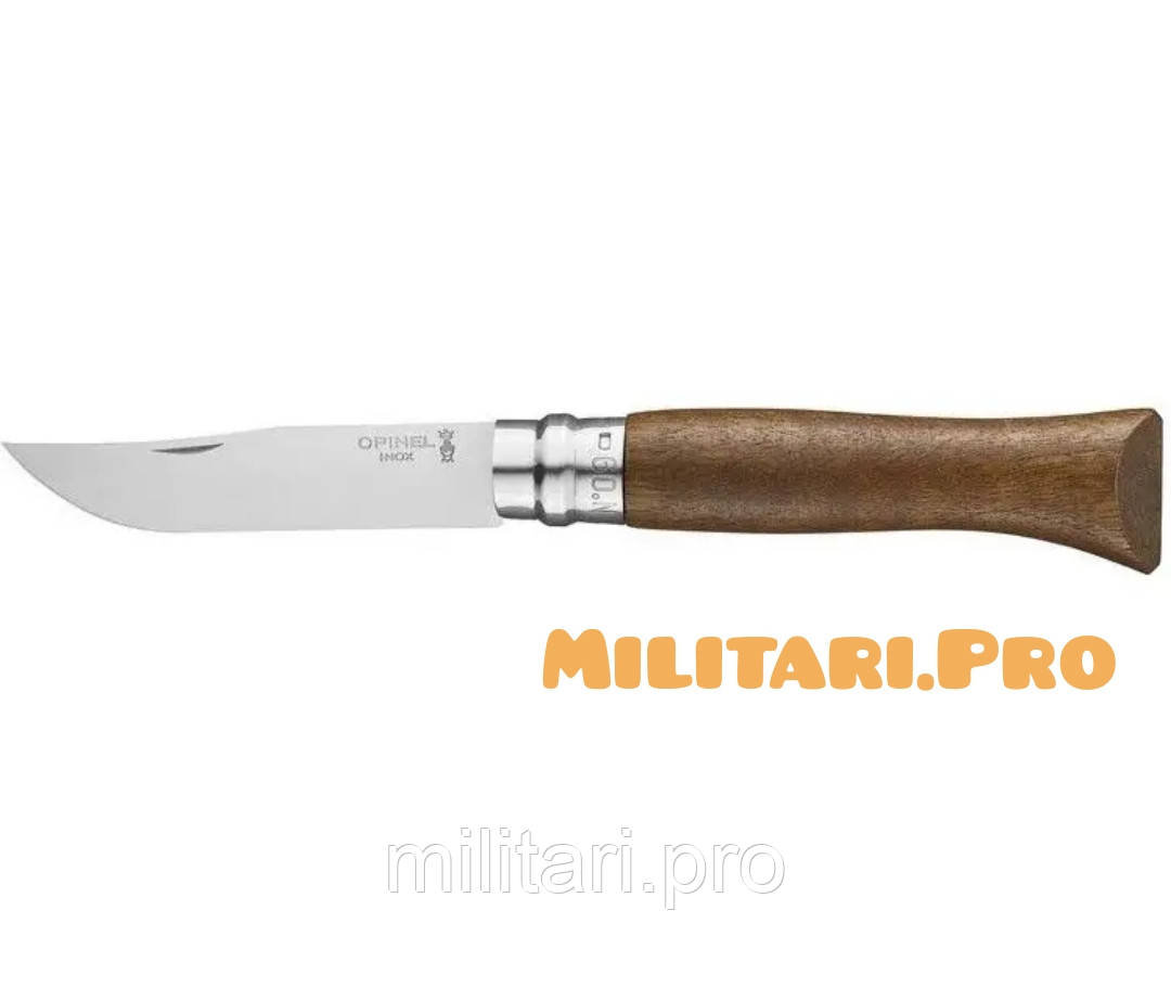 Складний ніж Opinel Inox Lux Walnut №09. Art. 002425. Горіх. Нерж.сталь. Оригінал.Франція.