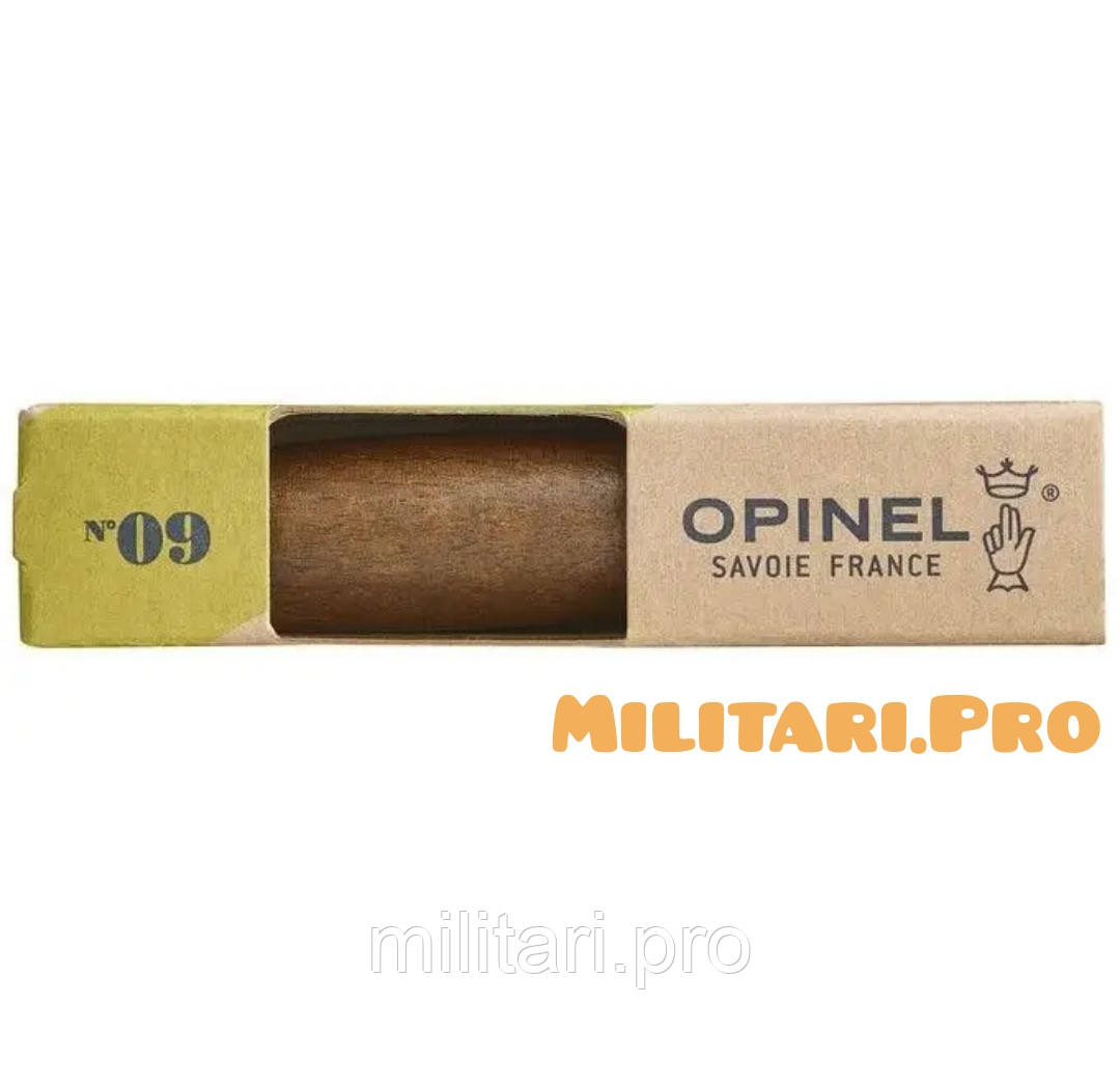 Складний ніж Opinel Inox Lux Walnut №09. Art. 002425. Горіх. Нерж.сталь. Оригінал.Франція.