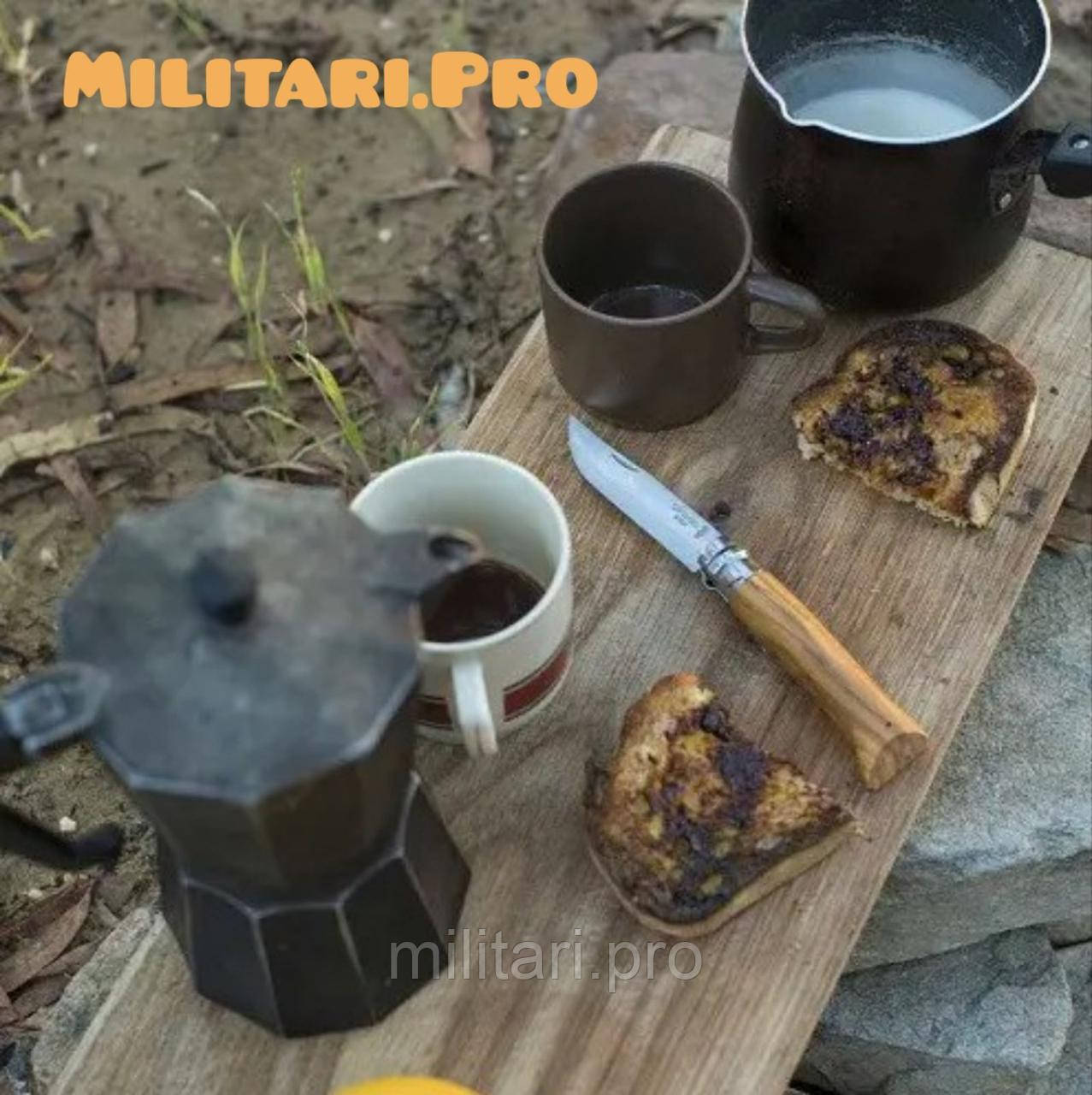 Складний ніж Opinel Inox Lux Olive №8 VRI. Оливка. Art. 000899. Нерж. сталь. Оригінал. Франція.