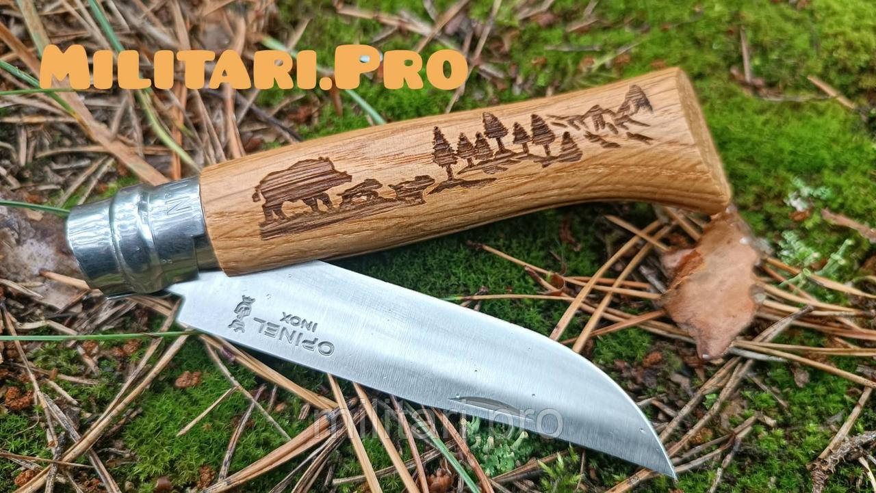 Нож Opinel Inox Animalia Oak Boar No.08 Art.002331. Кабан. Франция. Подлинник.