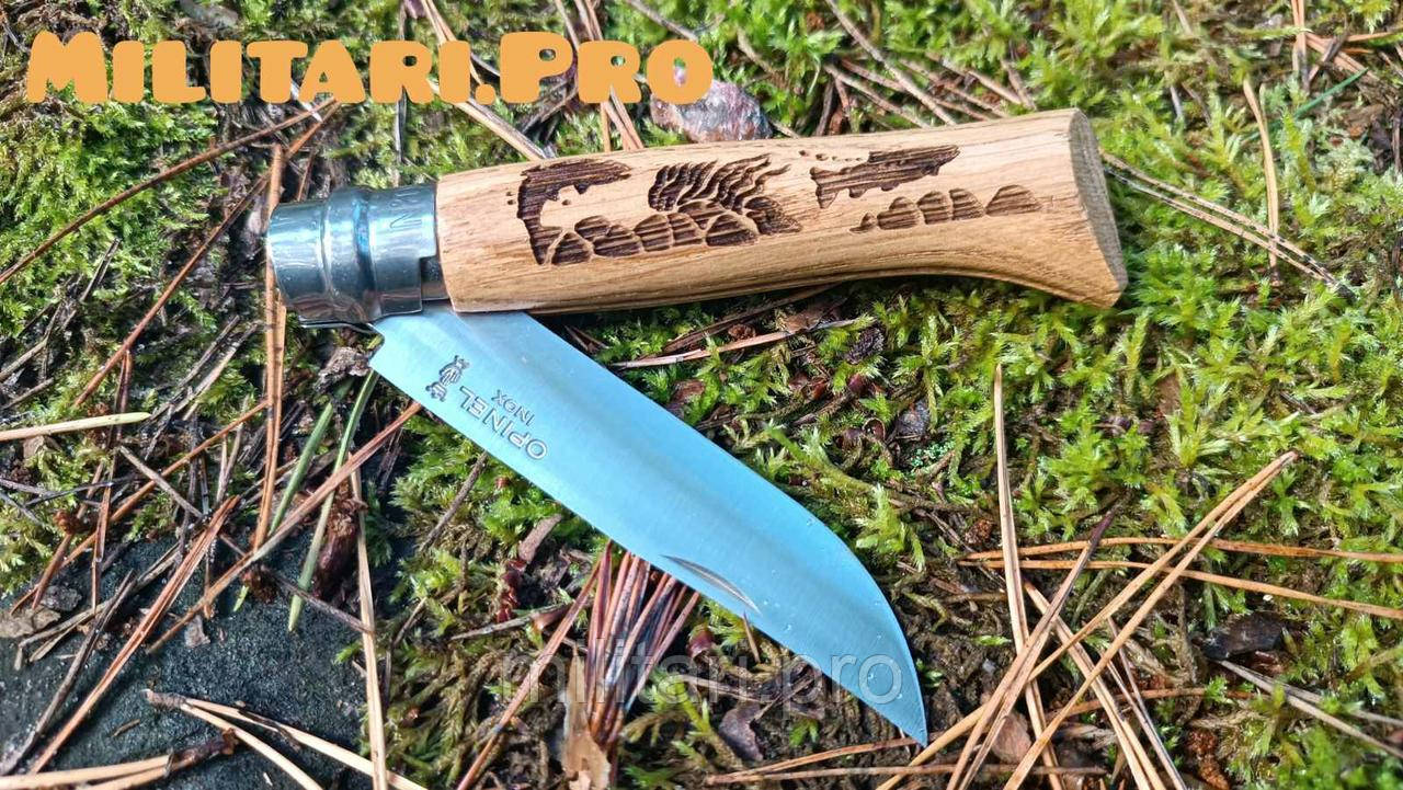 Нож Opinel Animalia №8 VRI. Дуб. Art. 002334. Форель. Франция. Подлинник.