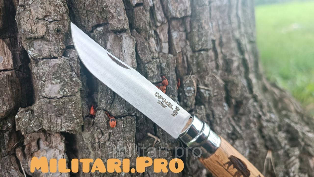 Складний ніж Оpinel № 8. Animalia Buffalo.  Дуб. Art. 002629. Бізон. Оригінал. Франція. NEW.