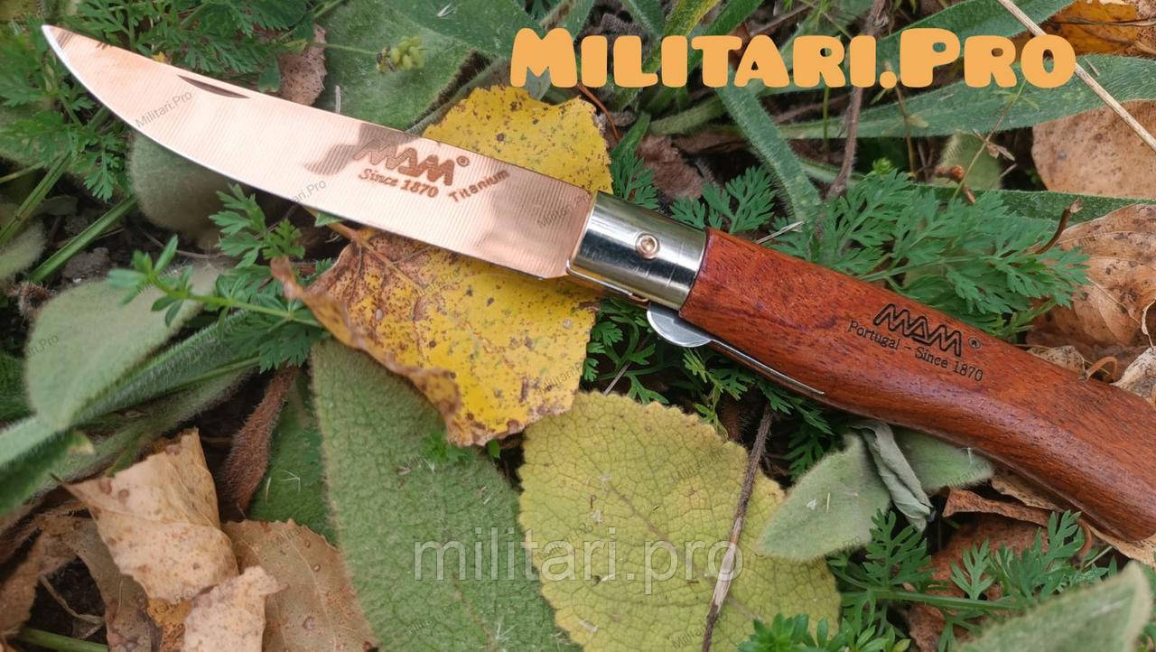 Складаний Ніж MAM Bronze Titanium. 90 mm.  Bubinga Wood .Art. 2009. Португалія. Оригінал.